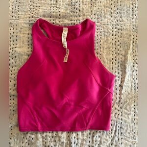 sonic pink lululemon high neck align tank
